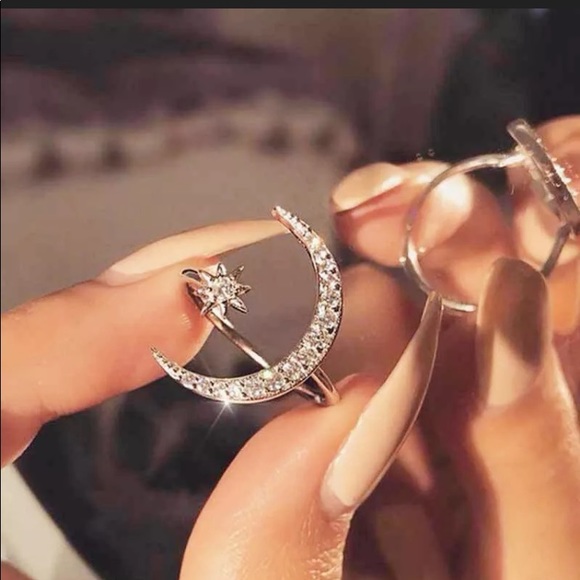 LAST 1 925 Sterling Silver & White Sapphire Ring 🌙 ⭐️ - Picture 4 of 6